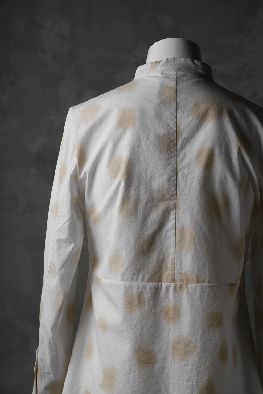 画像をギャラリービューアに読み込む, Aleksandr Manamis Raw Hallf Collar Shirt / Tea Stain Dot