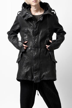 画像をギャラリービューアに読み込む, ISAMU KATAYAMA BACKLASH MODS COAT / GOAT LEATHER (GARMENT+SPRAY DYED / BLACK)