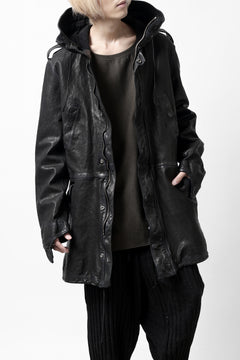 画像をギャラリービューアに読み込む, ISAMU KATAYAMA BACKLASH MODS COAT / GOAT LEATHER (GARMENT+SPRAY DYED / BLACK)