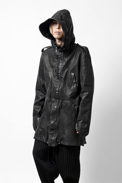 画像をギャラリービューアに読み込む, ISAMU KATAYAMA BACKLASH MODS COAT / GOAT LEATHER (GARMENT+SPRAY DYED / BLACK)