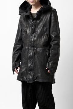 画像をギャラリービューアに読み込む, ISAMU KATAYAMA BACKLASH MODS COAT / GOAT LEATHER (GARMENT+SPRAY DYED / BLACK)