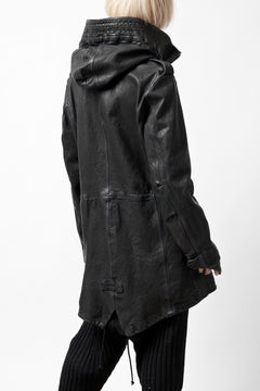 画像をギャラリービューアに読み込む, ISAMU KATAYAMA BACKLASH MODS COAT / GOAT LEATHER (GARMENT+SPRAY DYED / BLACK)