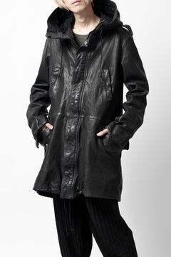 画像をギャラリービューアに読み込む, ISAMU KATAYAMA BACKLASH MODS COAT / GOAT LEATHER (GARMENT+SPRAY DYED / BLACK)
