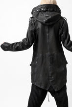 画像をギャラリービューアに読み込む, ISAMU KATAYAMA BACKLASH MODS COAT / GOAT LEATHER (GARMENT+SPRAY DYED / BLACK)