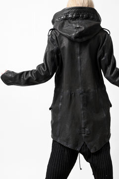 画像をギャラリービューアに読み込む, ISAMU KATAYAMA BACKLASH MODS COAT / GOAT LEATHER (GARMENT+SPRAY DYED / BLACK)