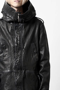 画像をギャラリービューアに読み込む, ISAMU KATAYAMA BACKLASH MODS COAT / GOAT LEATHER (GARMENT+SPRAY DYED / BLACK)