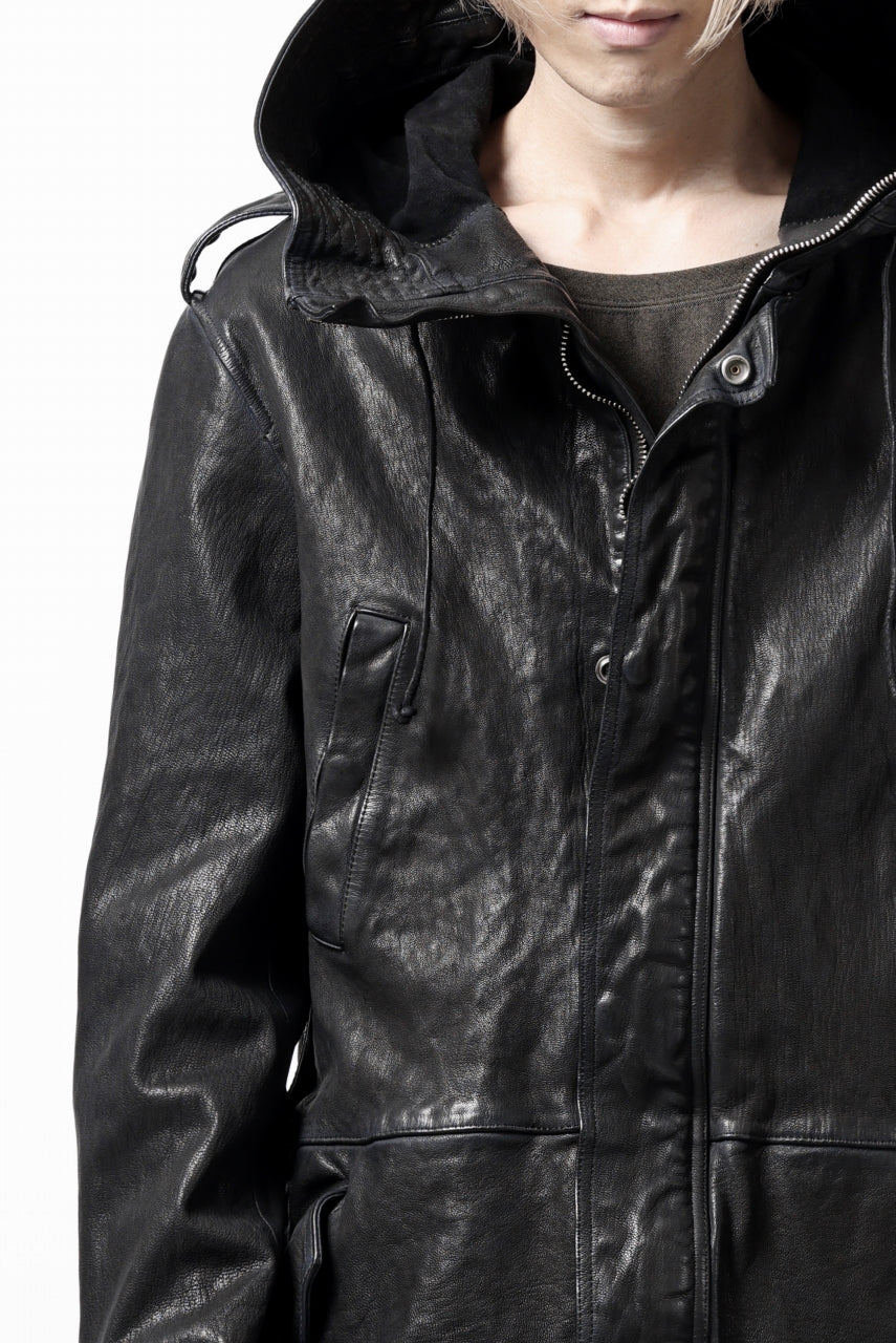 画像をギャラリービューアに読み込む, ISAMU KATAYAMA BACKLASH MODS COAT / GOAT LEATHER (GARMENT+SPRAY DYED / BLACK)