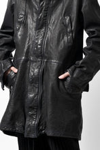 画像をギャラリービューアに読み込む, ISAMU KATAYAMA BACKLASH MODS COAT / GOAT LEATHER (GARMENT+SPRAY DYED / BLACK)