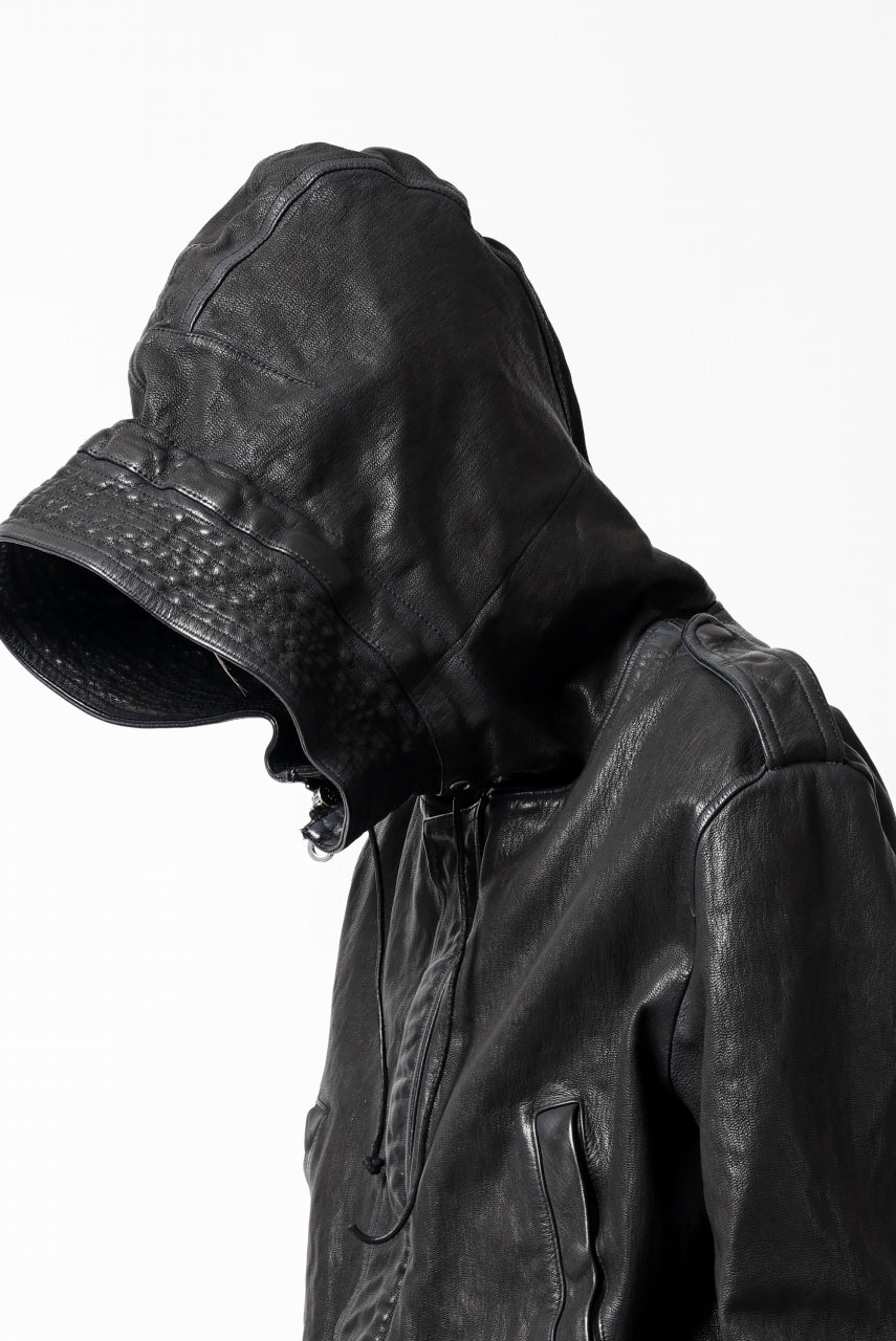 画像をギャラリービューアに読み込む, ISAMU KATAYAMA BACKLASH MODS COAT / GOAT LEATHER (GARMENT+SPRAY DYED / BLACK)