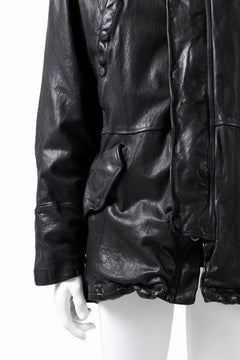 Load image into Gallery viewer, ISAMU KATAYAMA BACKLASH N-3B FLIGHT JACKET / GOAT LEATHER (GARMENT + SPRAY DYED BLACK)