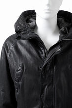 Load image into Gallery viewer, ISAMU KATAYAMA BACKLASH N-3B FLIGHT JACKET / GOAT LEATHER (GARMENT + SPRAY DYED BLACK)