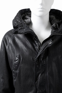 Load image into Gallery viewer, ISAMU KATAYAMA BACKLASH N-3B FLIGHT JACKET / GOAT LEATHER (GARMENT + SPRAY DYED BLACK)