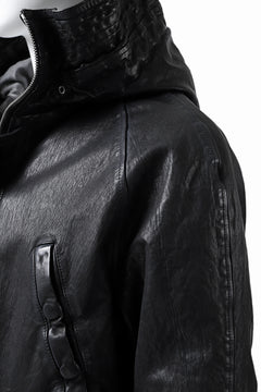 Load image into Gallery viewer, ISAMU KATAYAMA BACKLASH N-3B FLIGHT JACKET / GOAT LEATHER (GARMENT + SPRAY DYED BLACK)