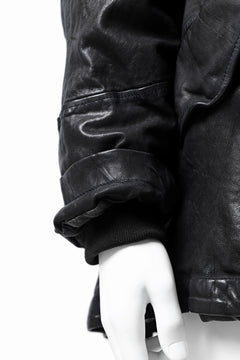 Load image into Gallery viewer, ISAMU KATAYAMA BACKLASH N-3B FLIGHT JACKET / GOAT LEATHER (GARMENT + SPRAY DYED BLACK)