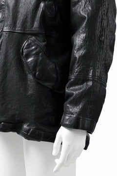 Load image into Gallery viewer, ISAMU KATAYAMA BACKLASH N-3B FLIGHT JACKET / GOAT LEATHER (GARMENT + SPRAY DYED BLACK)