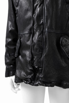 Load image into Gallery viewer, ISAMU KATAYAMA BACKLASH N-3B FLIGHT JACKET / GOAT LEATHER (GARMENT + SPRAY DYED BLACK)