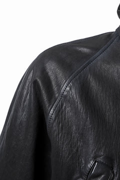 Load image into Gallery viewer, ISAMU KATAYAMA BACKLASH N-3B FLIGHT JACKET / GOAT LEATHER (GARMENT + SPRAY DYED BLACK)
