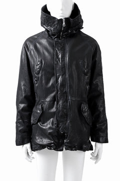 Load image into Gallery viewer, ISAMU KATAYAMA BACKLASH N-3B FLIGHT JACKET / GOAT LEATHER (GARMENT + SPRAY DYED BLACK)
