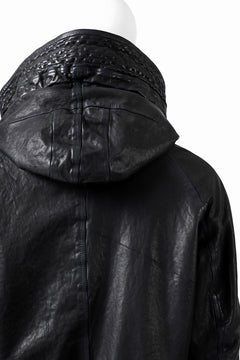 Load image into Gallery viewer, ISAMU KATAYAMA BACKLASH N-3B FLIGHT JACKET / GOAT LEATHER (GARMENT + SPRAY DYED BLACK)