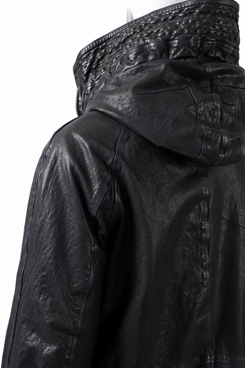 Load image into Gallery viewer, ISAMU KATAYAMA BACKLASH N-3B FLIGHT JACKET / GOAT LEATHER (GARMENT + SPRAY DYED BLACK)