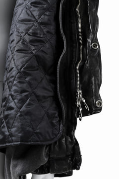 Load image into Gallery viewer, ISAMU KATAYAMA BACKLASH N-3B FLIGHT JACKET / GOAT LEATHER (GARMENT + SPRAY DYED BLACK)