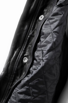 Load image into Gallery viewer, ISAMU KATAYAMA BACKLASH N-3B FLIGHT JACKET / GOAT LEATHER (GARMENT + SPRAY DYED BLACK)