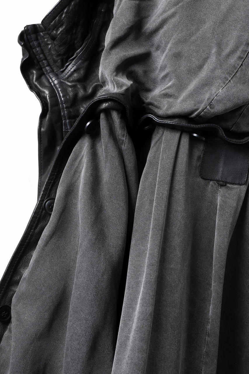 Load image into Gallery viewer, ISAMU KATAYAMA BACKLASH N-3B FLIGHT JACKET / GOAT LEATHER (GARMENT + SPRAY DYED BLACK)