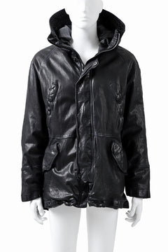 Load image into Gallery viewer, ISAMU KATAYAMA BACKLASH N-3B FLIGHT JACKET / GOAT LEATHER (GARMENT + SPRAY DYED BLACK)