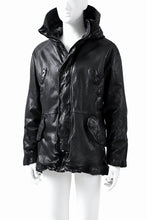 Load image into Gallery viewer, ISAMU KATAYAMA BACKLASH N-3B FLIGHT JACKET / GOAT LEATHER (GARMENT + SPRAY DYED BLACK)