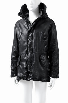 Load image into Gallery viewer, ISAMU KATAYAMA BACKLASH N-3B FLIGHT JACKET / GOAT LEATHER (GARMENT + SPRAY DYED BLACK)