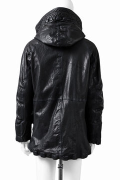 Load image into Gallery viewer, ISAMU KATAYAMA BACKLASH N-3B FLIGHT JACKET / GOAT LEATHER (GARMENT + SPRAY DYED BLACK)