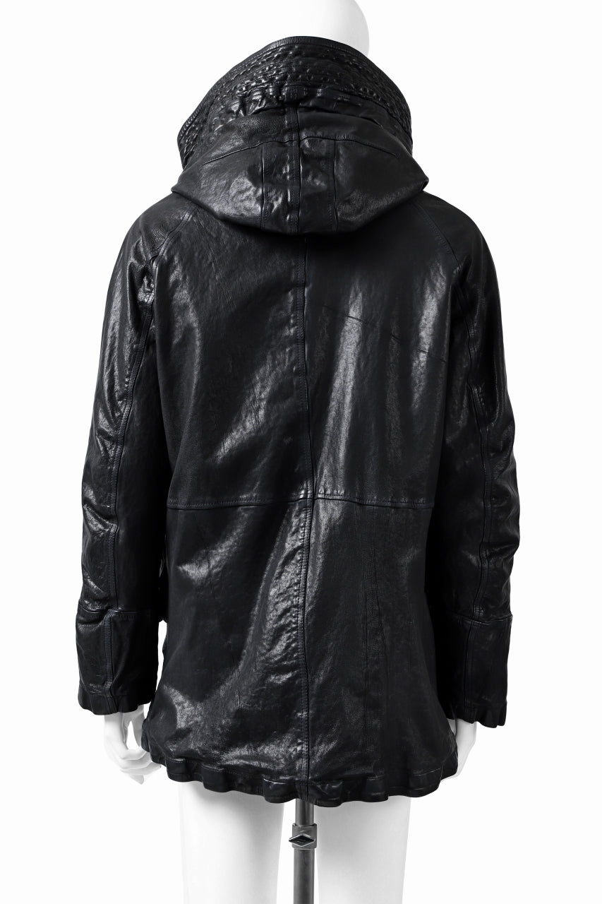 Load image into Gallery viewer, ISAMU KATAYAMA BACKLASH N-3B FLIGHT JACKET / GOAT LEATHER (GARMENT + SPRAY DYED BLACK)