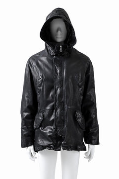 Load image into Gallery viewer, ISAMU KATAYAMA BACKLASH N-3B FLIGHT JACKET / GOAT LEATHER (GARMENT + SPRAY DYED BLACK)