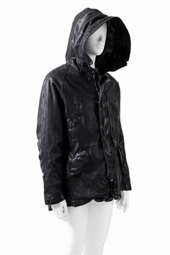 Load image into Gallery viewer, ISAMU KATAYAMA BACKLASH N-3B FLIGHT JACKET / GOAT LEATHER (GARMENT + SPRAY DYED BLACK)