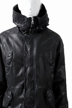 Load image into Gallery viewer, ISAMU KATAYAMA BACKLASH N-3B FLIGHT JACKET / GOAT LEATHER (GARMENT + SPRAY DYED BLACK)