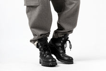 Load image into Gallery viewer, ISAMU KATAYAMA BACKLASH LOW CROTCH CARGO PANTS / CASHMERE WOOL MELTON (BLACK)