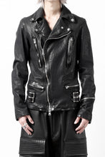 Load image into Gallery viewer, ISAMU KATAYAMA BACKLASH DOUBLE RIDERS JACKET - LIGHTNING / GARMENT WASHED JP CALF (BLACK)