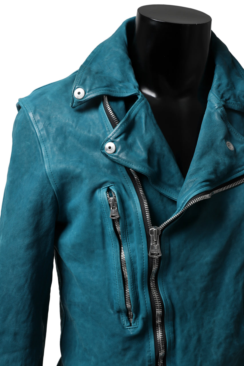 Load image into Gallery viewer, ISAMU KATAYAMA BACKLASH exclusive DOUBLE RIDERS JACKET / JP-CALF GARMENT WASHED (BLACK)