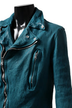 Load image into Gallery viewer, ISAMU KATAYAMA BACKLASH exclusive DOUBLE RIDERS JACKET / JP-CALF GARMENT WASHED (BLACK)