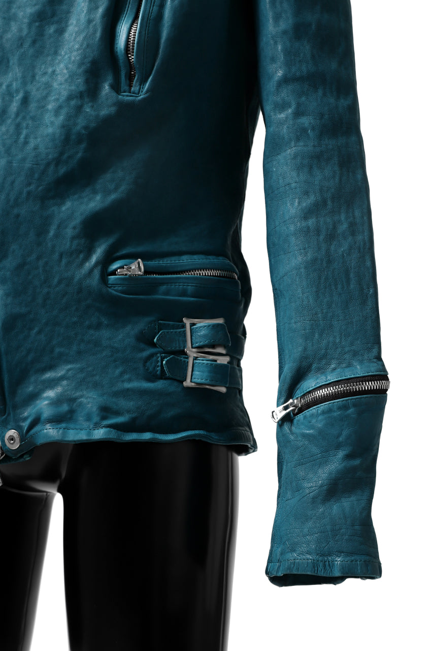 Load image into Gallery viewer, ISAMU KATAYAMA BACKLASH exclusive DOUBLE RIDERS JACKET / JP-CALF GARMENT WASHED (BLACK)