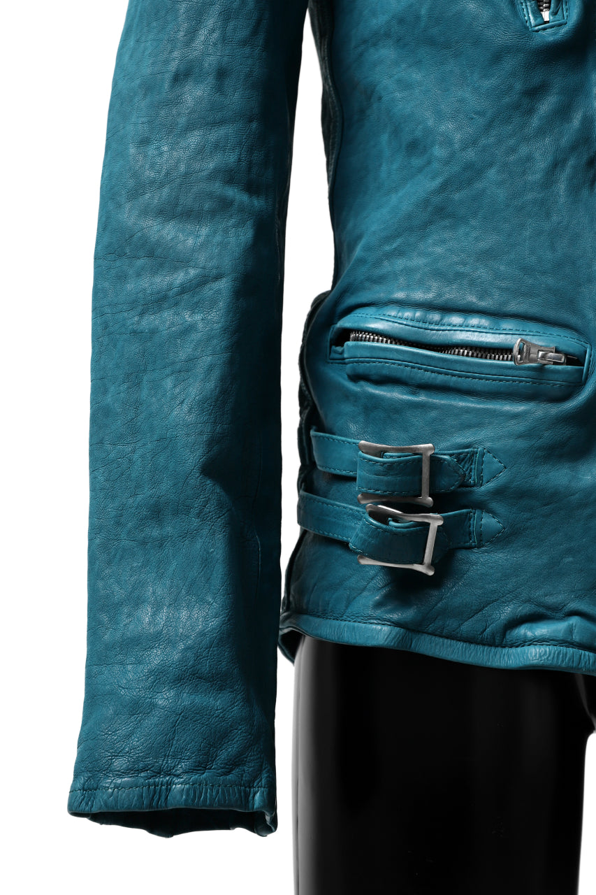 Load image into Gallery viewer, ISAMU KATAYAMA BACKLASH exclusive DOUBLE RIDERS JACKET / JP-CALF GARMENT WASHED (BLACK)
