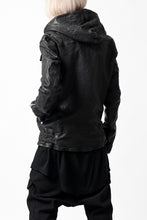 画像をギャラリービューアに読み込む, ISAMU KATAYAMA BACKLASH HOODED RIDERS JACKET / GARMENT WASHED JP CALF (BLACK)