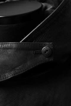 Load image into Gallery viewer, ISAMU KATAYAMA BACKLASH HOODED RIDERS JACKET / JP-CALF GARMENT WASHED (BLACK)