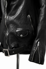 Load image into Gallery viewer, ISAMU KATAYAMA BACKLASH HOODED RIDERS JACKET / JP-CALF GARMENT WASHED (BLACK)