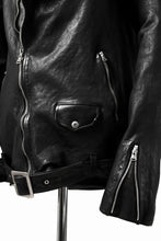 画像をギャラリービューアに読み込む, ISAMU KATAYAMA BACKLASH HOODED RIDERS JACKET / GARMENT WASHED JP CALF (BLACK)