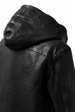 画像をギャラリービューアに読み込む, ISAMU KATAYAMA BACKLASH HOODED RIDERS JACKET / GARMENT WASHED JP CALF (BLACK)
