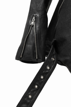 画像をギャラリービューアに読み込む, ISAMU KATAYAMA BACKLASH HOODED RIDERS JACKET / GARMENT WASHED JP CALF (BLACK)