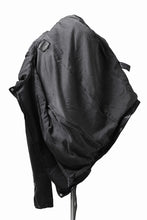 Load image into Gallery viewer, ISAMU KATAYAMA BACKLASH HOODED RIDERS JACKET / JP-CALF GARMENT WASHED (BLACK)
