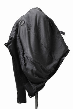Load image into Gallery viewer, ISAMU KATAYAMA BACKLASH HOODED RIDERS JACKET / JP-CALF GARMENT WASHED (BLACK)