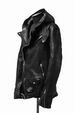 画像をギャラリービューアに読み込む, ISAMU KATAYAMA BACKLASH HOODED RIDERS JACKET / GARMENT WASHED JP CALF (BLACK)